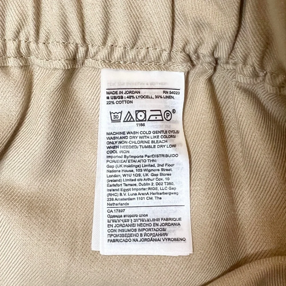 Banana Republic Tan Women’s Linen Knit Pull On Woven Shorts Sz LP - Picture 7 of 10